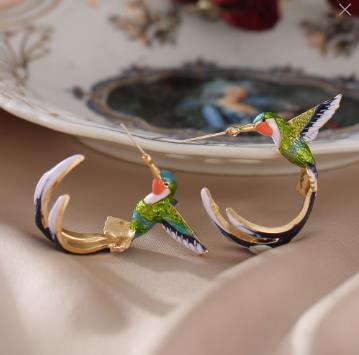 Cute Bird Copper Plating Earrings 1 Pair