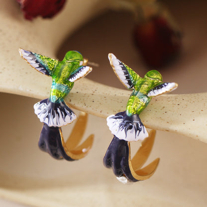 Cute Bird Copper Plating Earrings 1 Pair