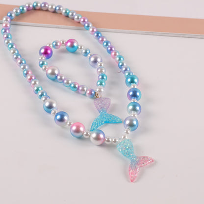 Cute Cartoon Character Resin Beaded Kid's Necklace 1 Piece