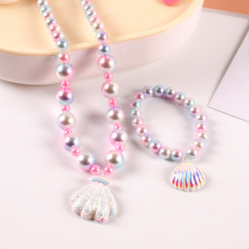 Cute Cartoon Character Resin Beaded Kid's Necklace 1 Piece