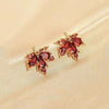 1 Pair Sweet Heart Shape Butterfly Bow Knot Plating Alloy Earrings