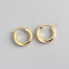 Simple Style Round Sterling Silver Plating Earrings 1 Pair