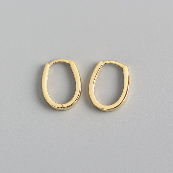 Fashion U Shape Sterling Silver Earrings 1 Pair