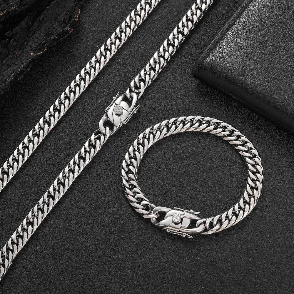 Simple Style Geometric Stainless Steel Plating Bracelets Necklace 1 Piece