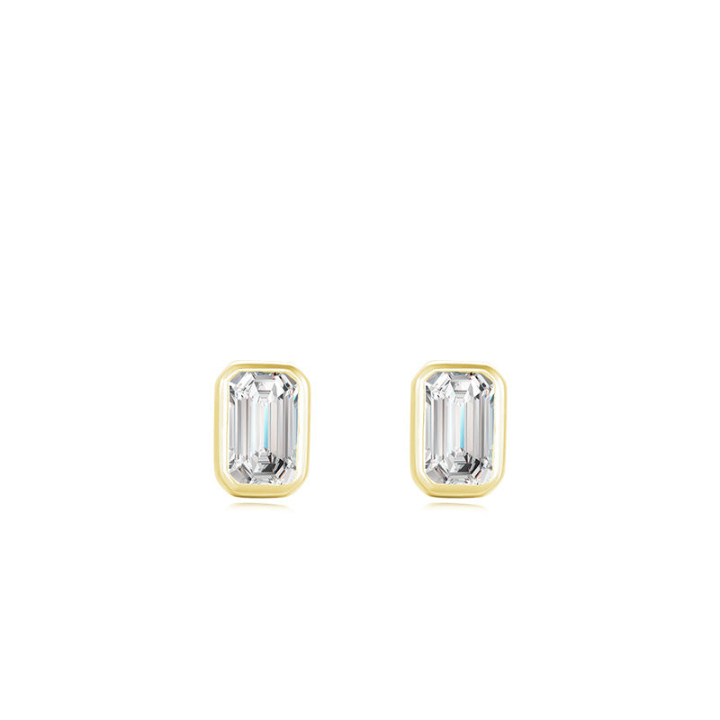 Simple Style Square Silver Plating Inlay Zircon Ear Studs 1 Pair