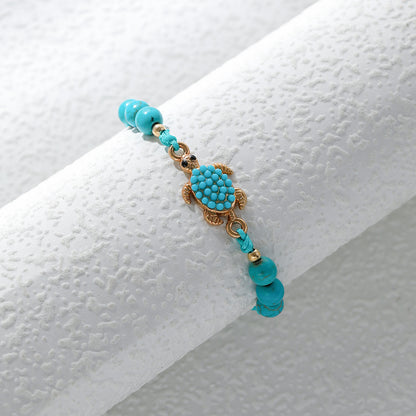 Ethnic Style Heart Shape Butterfly Turquoise Alloy Wholesale Bracelets