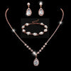Fashion Water Droplets Alloy Inlay Rhinestones Women's Bracelets Earrings Necklace