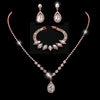 Fashion Water Droplets Alloy Inlay Rhinestones Women's Bracelets Earrings Necklace