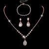 Fashion Water Droplets Alloy Inlay Rhinestones Women's Bracelets Earrings Necklace