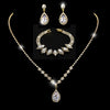 Fashion Water Droplets Alloy Inlay Rhinestones Women's Bracelets Earrings Necklace