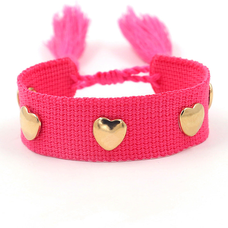 Bohemian Heart Shape Polyester Unisex Bracelets