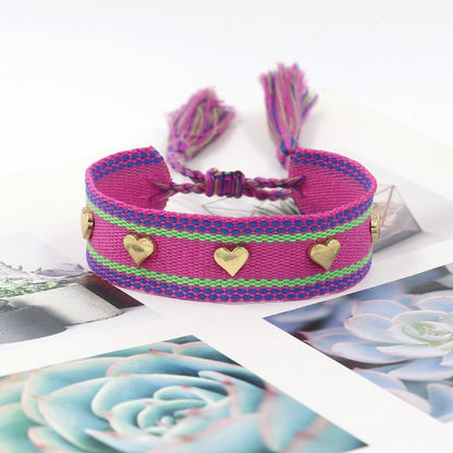 Bohemian Heart Shape Polyester Unisex Bracelets