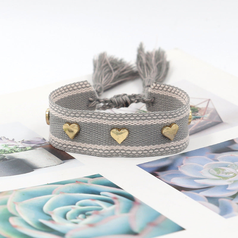 Bohemian Heart Shape Polyester Unisex Bracelets