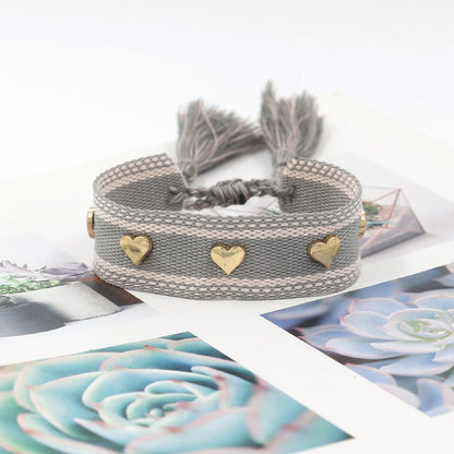 Bohemian Heart Shape Polyester Unisex Bracelets