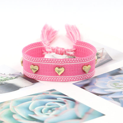 Bohemian Heart Shape Polyester Unisex Bracelets