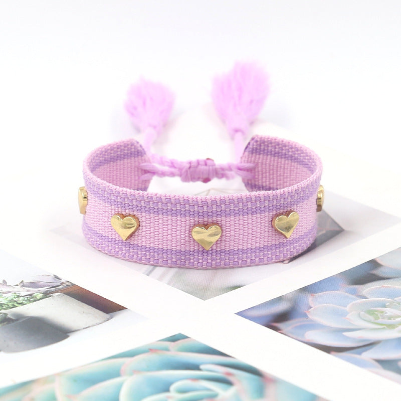 Bohemian Heart Shape Polyester Unisex Bracelets