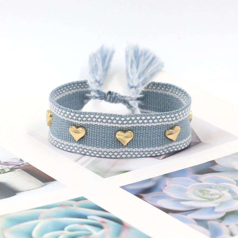 Bohemian Heart Shape Polyester Unisex Bracelets