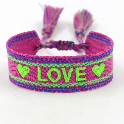 Bohemian Letter Polyester Braid Unisex Bracelets