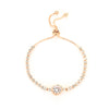 Simple Style Heart Shape Copper Inlay Zircon Bracelets 1 Piece