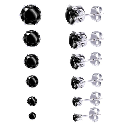 Fashion Round Alloy Inlay Zircon Women's Ear Studs 1 Set