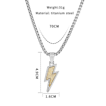 Hip-hop Geometric Titanium Steel Polishing Pendant Necklace 1 Piece