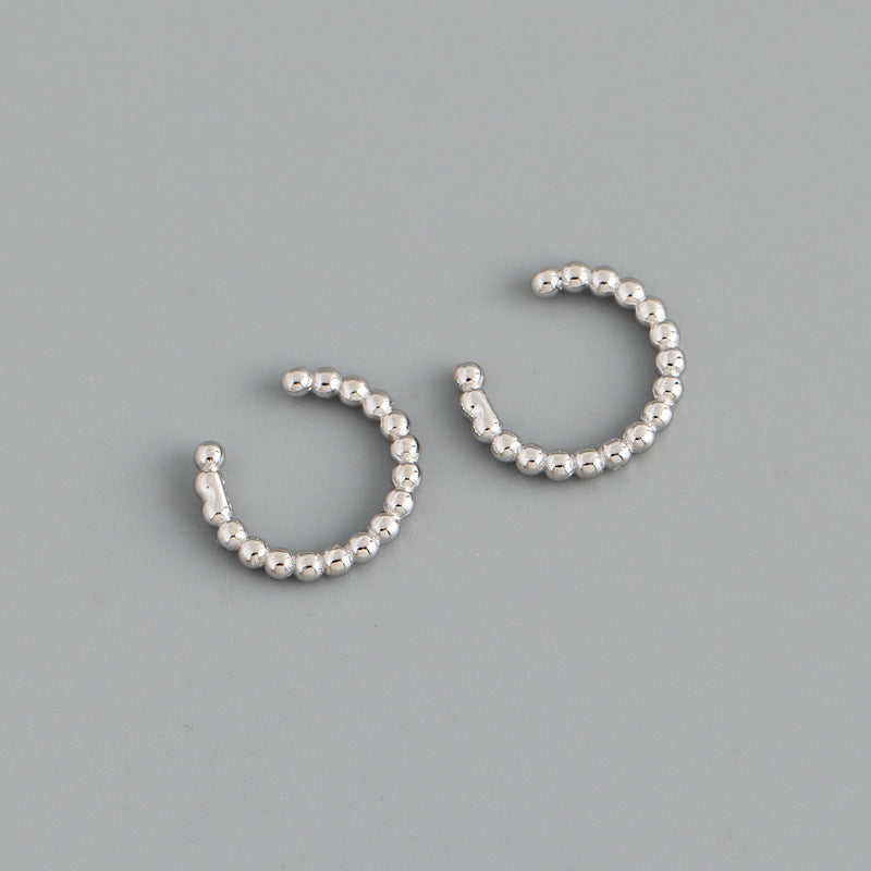 1 Pair Fashion C Shape Plating Sterling Silver Ear Clips