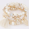 Fashion Flower Alloy Pearl Artificial Gemstones Women's Bracelets 1 Piece