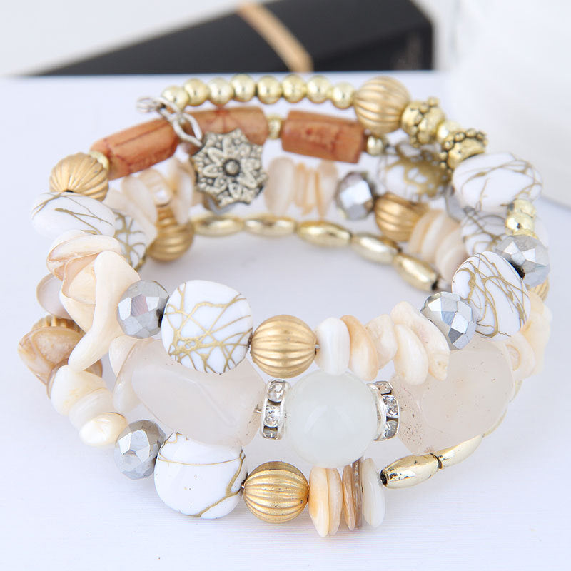 Ethnic Style Irregular Mixed Materials Women's Bracelets