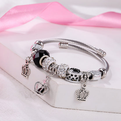 Fashion Animal Butterfly Metal Plating Rhinestones Women's Bangle 1 Piece