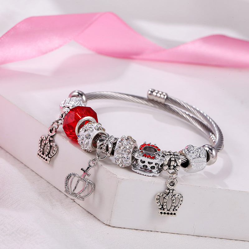 Fashion Animal Butterfly Metal Plating Rhinestones Women's Bangle 1 Piece