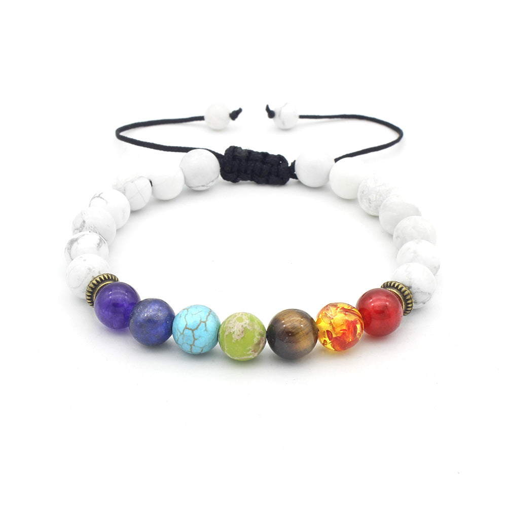 Ethnic Style Round Stone Beaded Unisex Bracelets