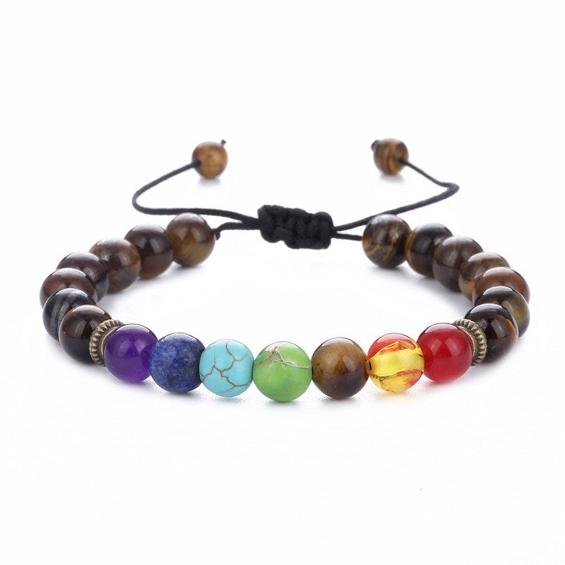 Ethnic Style Round Stone Beaded Unisex Bracelets