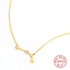 Fashion Constellation Silver Plating Inlay Zircon Necklace 1 Piece