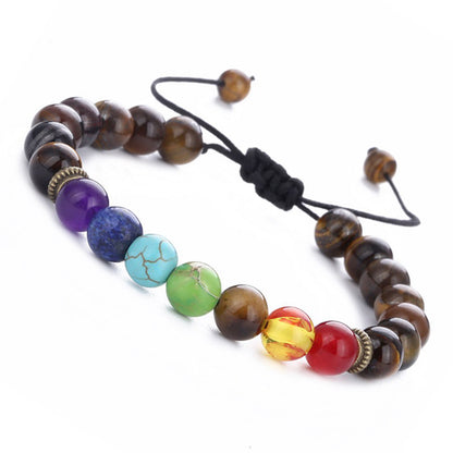 Ethnic Style Round Stone Beaded Unisex Bracelets