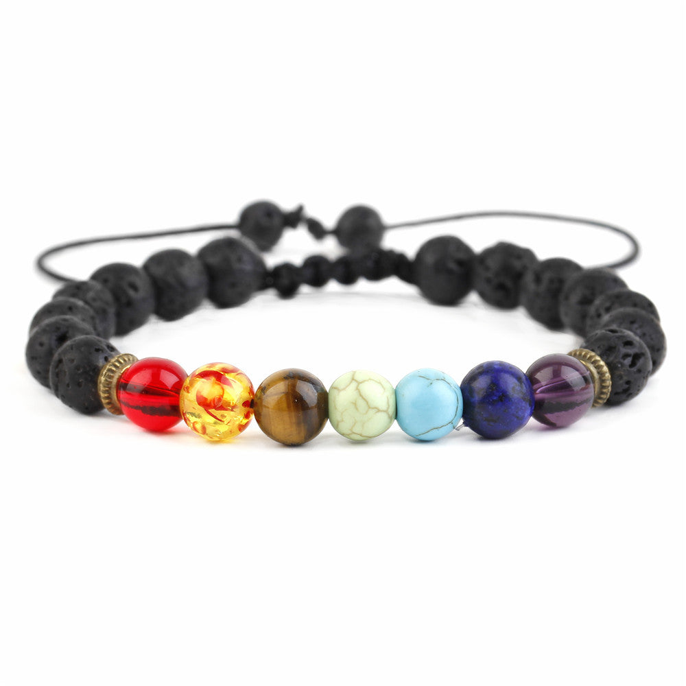 Ethnic Style Round Stone Beaded Unisex Bracelets