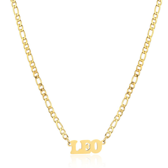 Simple Style Letter Stainless Steel Gold Plated Necklace