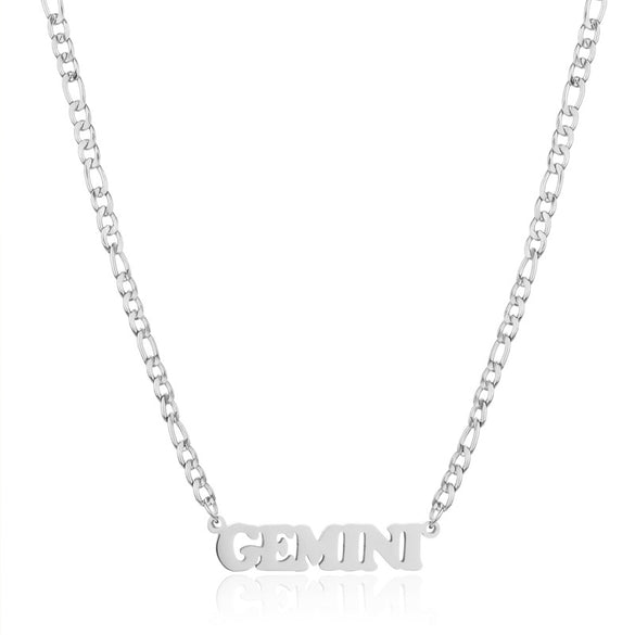 Simple Style Letter Stainless Steel Gold Plated Necklace