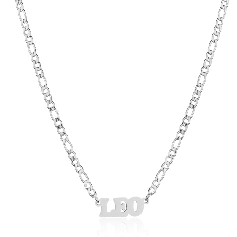 Simple Style Letter Stainless Steel Gold Plated Necklace