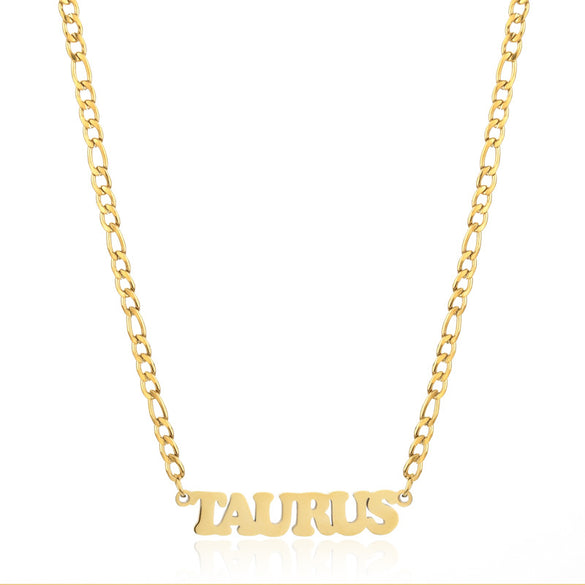 Simple Style Letter Stainless Steel Gold Plated Necklace