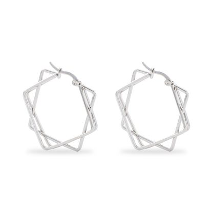 1 Pair Fashion Geometric Plating Stainless Steel Earrings