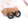 Fashion Round Stainless Steel Plating Earrings 1 Pair