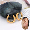 Fashion Round Stainless Steel Plating Earrings 1 Pair