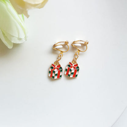 Fashion Bell Elk Alloy Christmas Girl's Ear Clips 1 Pair