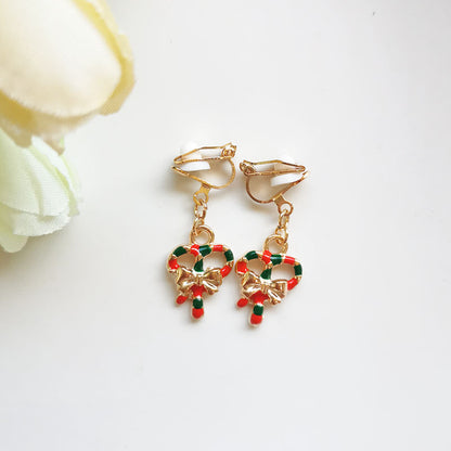 Fashion Bell Elk Alloy Christmas Girl's Ear Clips 1 Pair