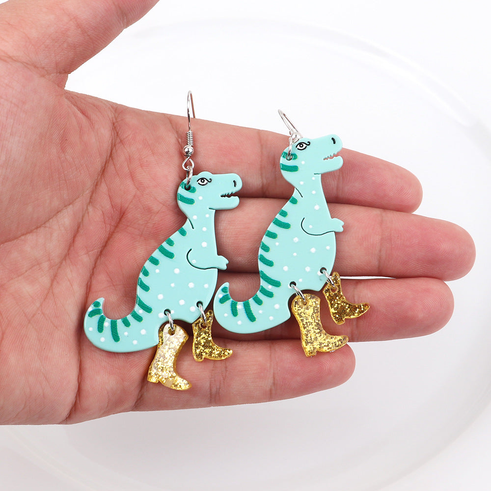 Fashion Dinosaur Arylic Women's Drop Earrings 1 Pair