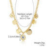 Fashion Devil's Eye Heart Shape Alloy Plating Artificial Rhinestones Women's Pendant Necklace