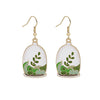 1 Pair Fashion Fruit Cat Mushroom Enamel Alloy Drop Earrings