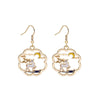 1 Pair Fashion Fruit Cat Mushroom Enamel Alloy Drop Earrings