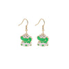 1 Pair Fashion Fruit Cat Mushroom Enamel Alloy Drop Earrings