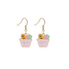 1 Pair Fashion Fruit Cat Mushroom Enamel Alloy Drop Earrings